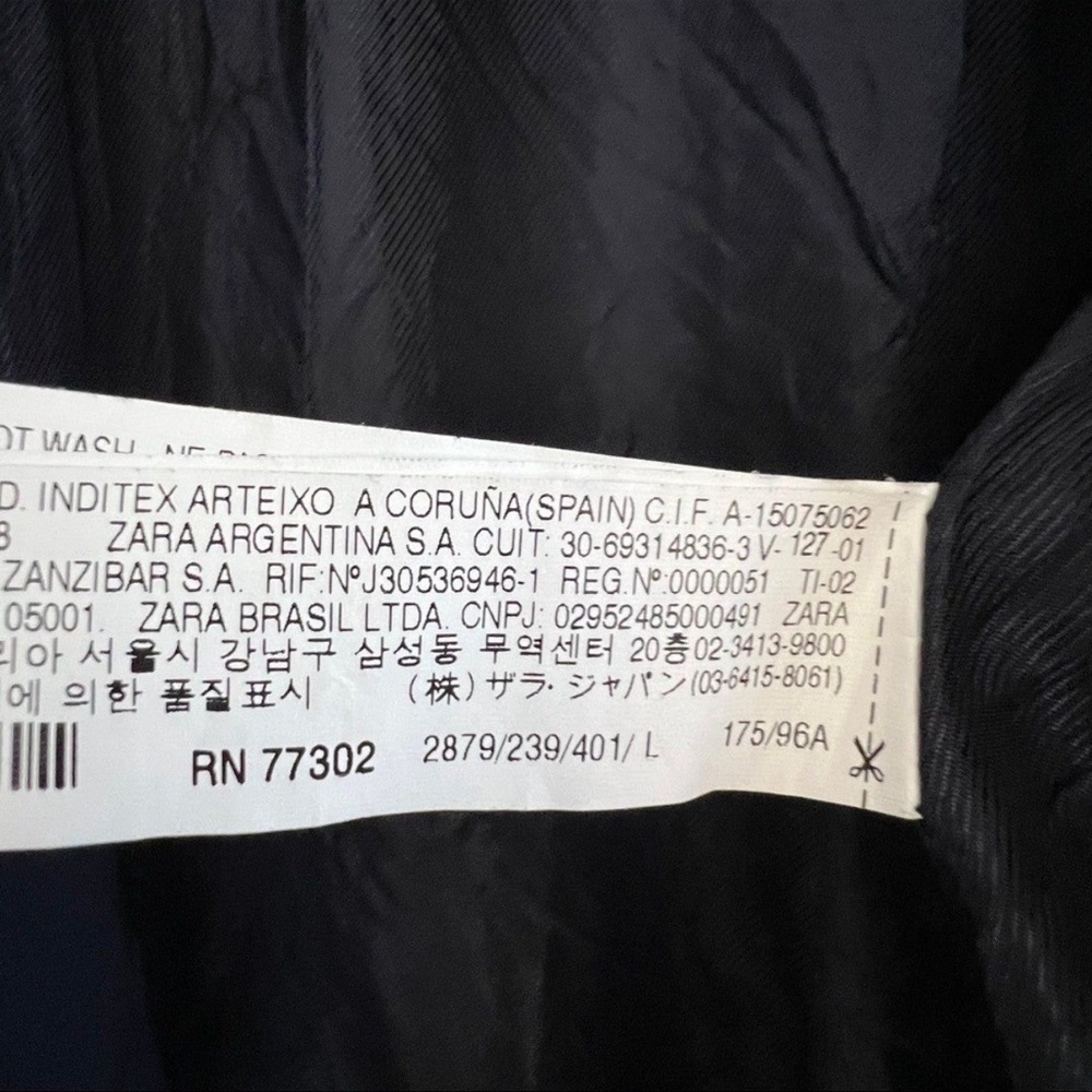 Vintage Zara Navy Blue Blazer Women’s Size Large - Picture 9 of 12